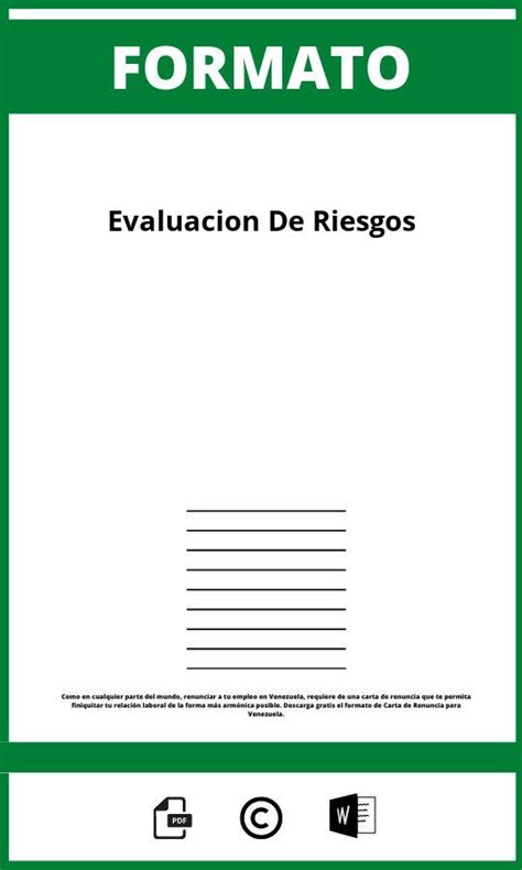 Formato De Evaluacion De Riesgos 2025