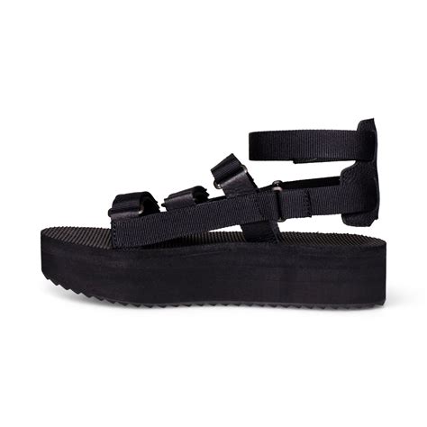 Teva Flatform Mevia Black Sandals Women S Mycozyboots