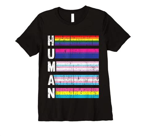 Unisex Human Lgbt Q Pride Flag Gay Bi Intersexual Trans Pansexual T Shirts Tees Design