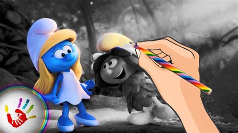 The Smurfs 3 Smurfette and Smurflily First Meeting - Coloring Pages ...