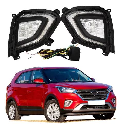 Biseles Led Drl Faros Niebla Para Hyundai Creta Meses Sin