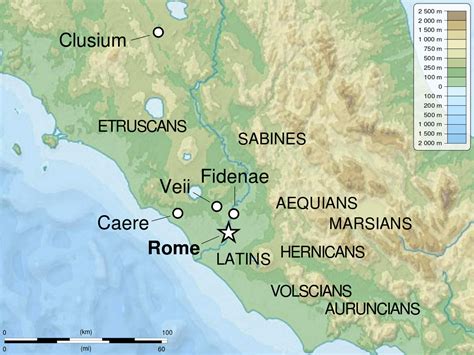 Latium 5th Century Map En Sabines Wikipedia Map Rome History