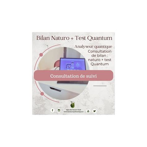 Consultation De Suivi Naturopathique Compl T Par Le Test Quantum