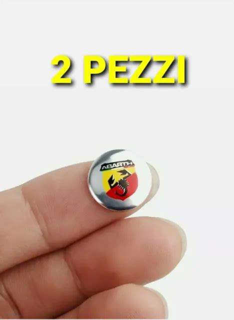 2 LOGO CHIAVE Abarth Fiat Emblema Stemma Fregio Tasto Grande Punto 500