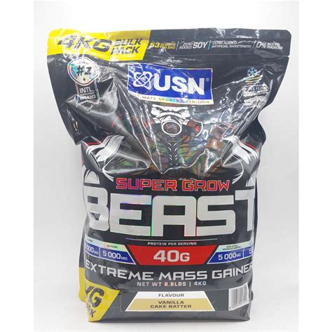 Usn Super Grow Beast Extreme Mass Gainer 4kg Lazada