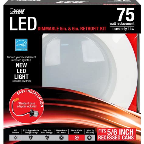 Trim Recessed Lighting Feit Ledr K Lumen K Inch