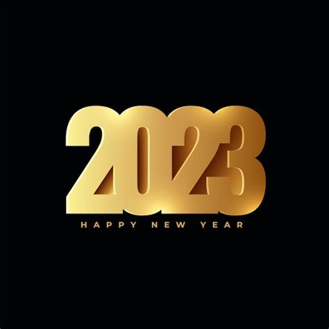 Banner Festivo De Feliz Ano Novo Efeito De Texto Dourado De 2023