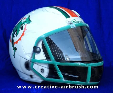 Miami Dolphins Motorcycle Custom Helmet Photo. | Helmet, Custom helmets ...