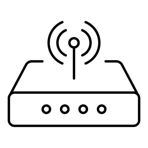 Router Icon Router Related Signal Line Icon Isolated Wifi Router