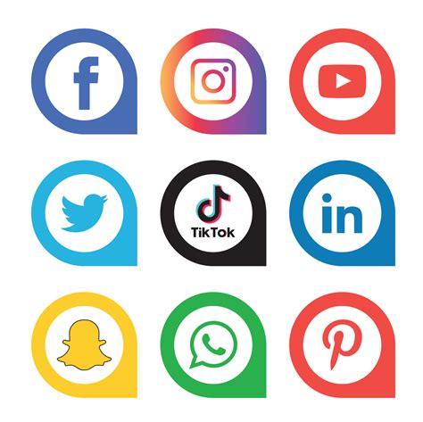 Social Media Flat Icons Technology Network Background Group Smiley