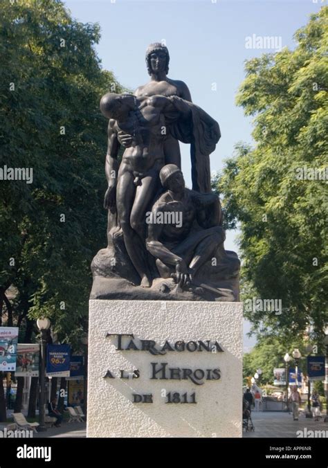 Memorial Statue Dedicated To The Heroes Of The Siege Of Tarragona By