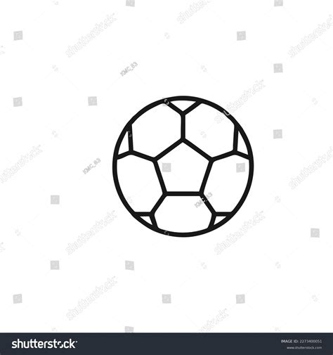 Soccer Ball Vector Illustration Black White Stock Vector (Royalty Free ...