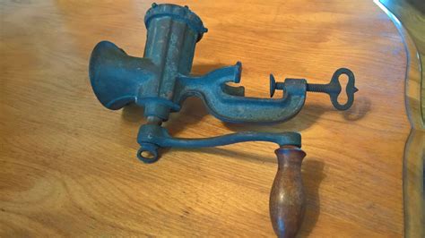 Antique Meat Grinder Porkert 5 Hand Crank Made In Czechoslovakia