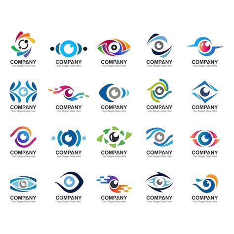 Premium Vector Abstract Eyes Logo Template Eye Icons Eye Logo Set