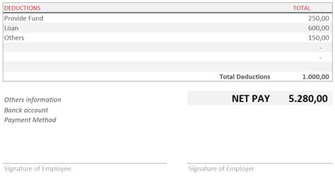 Uk Payslip Template Excel