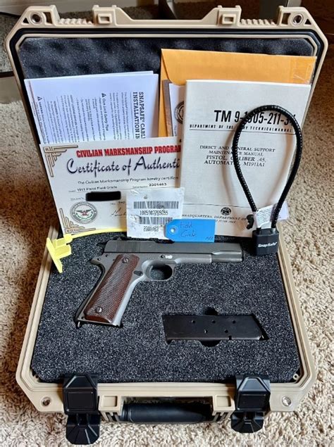 Colt Cmp Field Grade A Remington Rand Type Slide W Foia