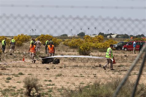 Se estrella un caza F 18 en una base aérea de España pero el piloto se