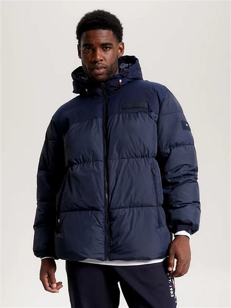 Plus Th Warm Hooded New York Puffer Jacket Blue Tommy Hilfiger