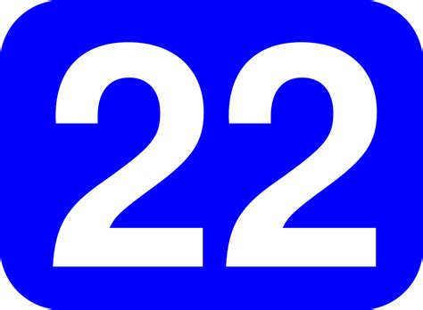 Kostenlose Vektorgrafik: Zahl, 22, Blau, Weiß, Form - Kostenloses Bild ...