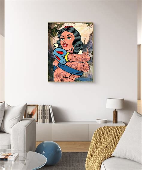 Original Painting Snow White Naked In The Forest Etsy
