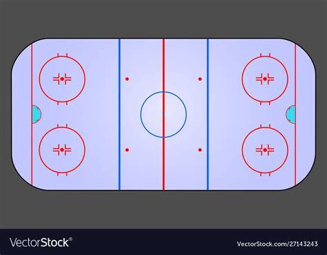 Ice hockey rink isolated Royalty Free Vector Image