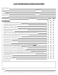 Michigan Law Enforcement Inspection Form Fill Out Sign Online And