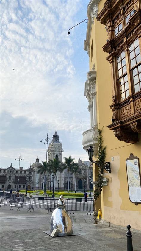 Lima Peru April Plaza Mayor In Historic Center Of Lima