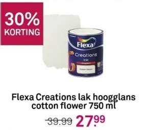 Flexa Creations Lak Hoogglans Cotton Flower Ml Aanbieding Bij Karwei