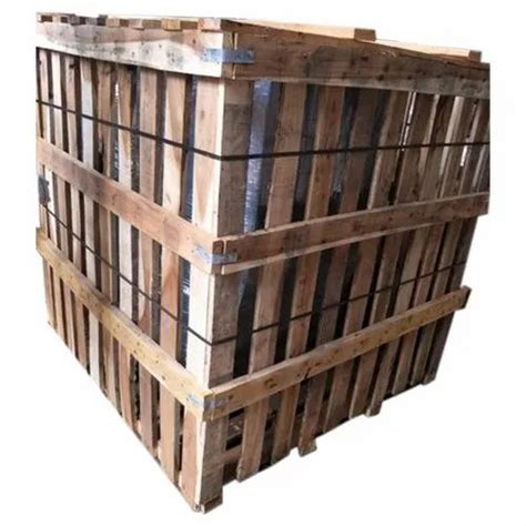 Rectangular Closed Heavy Duty Machine Packaging Wooden Crate Box At Rs