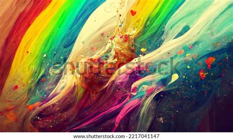 Rainbow Color Paint Splash Background Wallpaper Stock Illustration ...