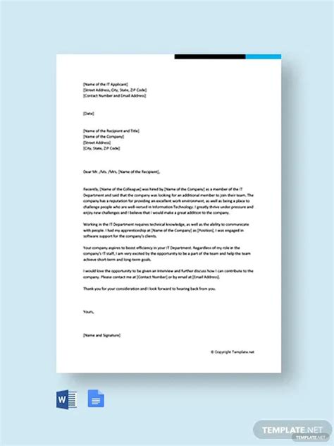 Cover Letter For Software Developer For Fresher Template In Word