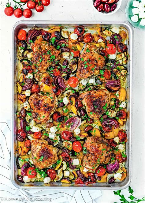 Easy Mediterranean Sheet-Pan Chicken - Mommy's Home Cooking