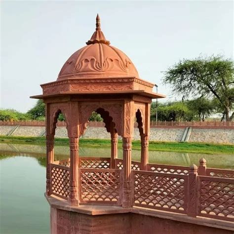 Hand Carved 17 Feet Red Sandstone Temple Thickness 4inch At Best