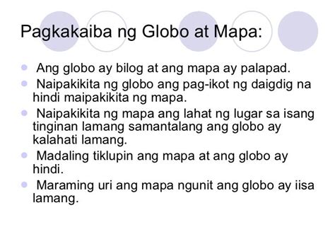 Aralin 2 Ang Globo At Ang Mapa