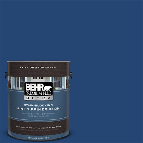 Behr Premium Plus Ultra Gal S H Navy Blue Satin Enamel Exterior