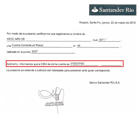 Saca La Constancia De CBU Santander