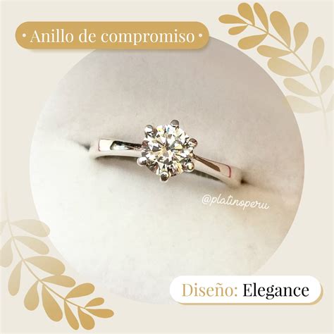 Anillo Compromiso de Plata Elegance Platino Perú Joyería