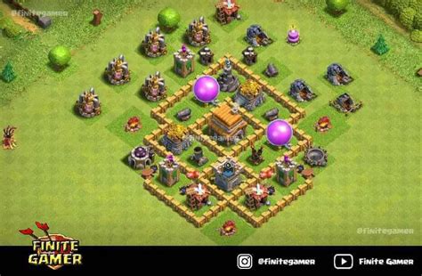 Best Town Hall 5 Farming Base Layout With Links Finite Gamer Base