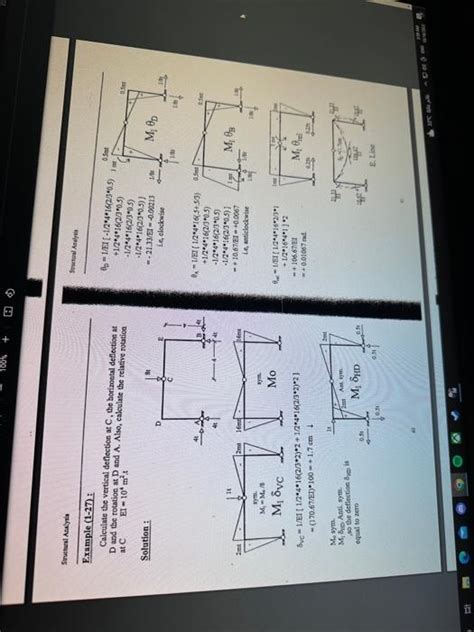 2 Calculate The Vertical Horizontal Deflections And