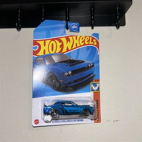18 Dodge Challenger SRT Demon BLUE Hot Wheels Depop