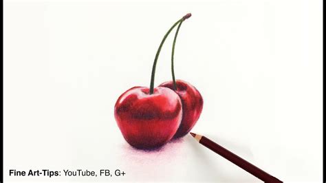 Realistic Drawings Of Fruit - How To Sketch Cherry Fruits In Pencil Step By Step Youtube Fruit ...