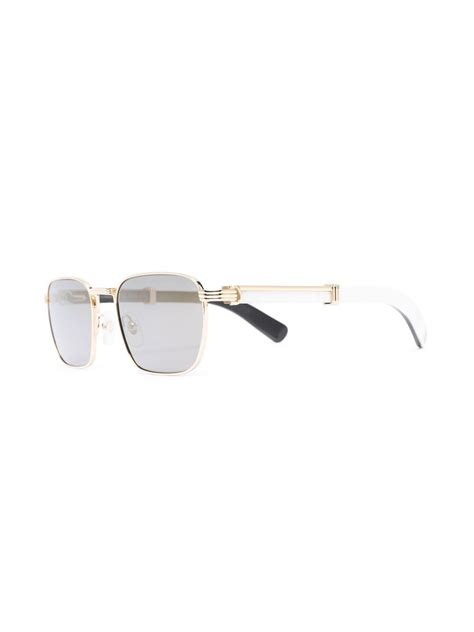 Cartier Eyewear Square Frame Tinted Sunglasses Farfetch