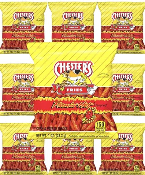 Amazon Chester S Flamin Hot Fries Snack Pack Of 10 Gluten Free 1 Oz Bags