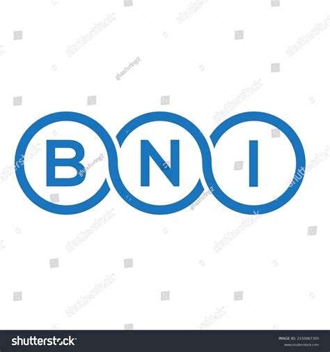 Bni Letter Logo Design On White Stock Vector Royalty Free 2150067305