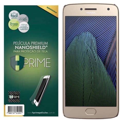 Película Premium Hprime Nanoshield Moto G5 Plus Proteção Contra