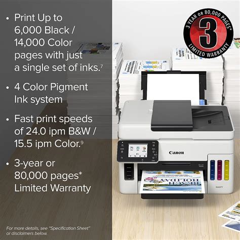 Buy Canon Gx6020 All In One Wireless Supertank Printer For Businesses Print Copy Scan And Adf