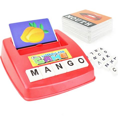 English Word Learning Machine Puzzle Toy Letters Machine Card Spelling