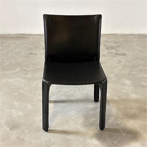 Set Of Ten Cab 412 Chairs By Mario Bellini For Cassina In Black Leather 1970s For Sale At 1stdibs