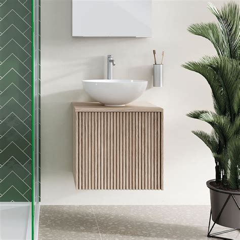 Crosswater Limit 500mm Wall Hung Single Slatted Drawer Vanity Unit