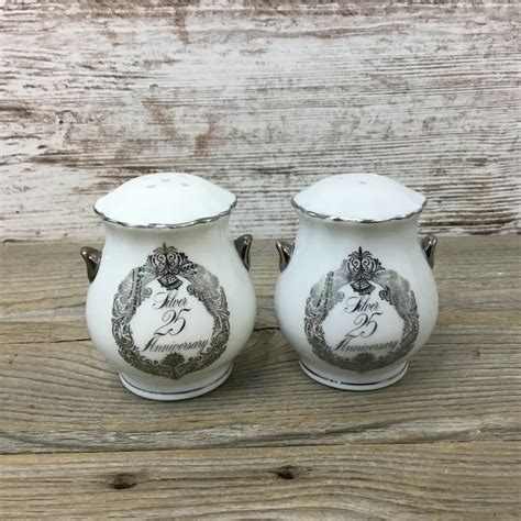 Vintage Th Anniversary Salt And Pepper Shakers Napco Made In Japan Etsy